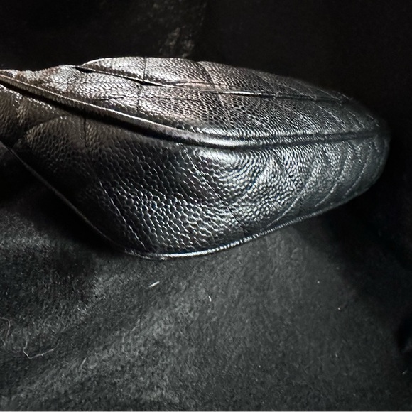 Pre-Owned Authentic Black Caviar Chanel Pochette Excellent Condition! - Picture 6 of 12